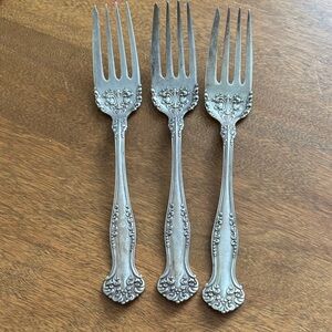 3.  1847 Roger’s Bro’s Silver Plated Forks
Patterns: Buttercup